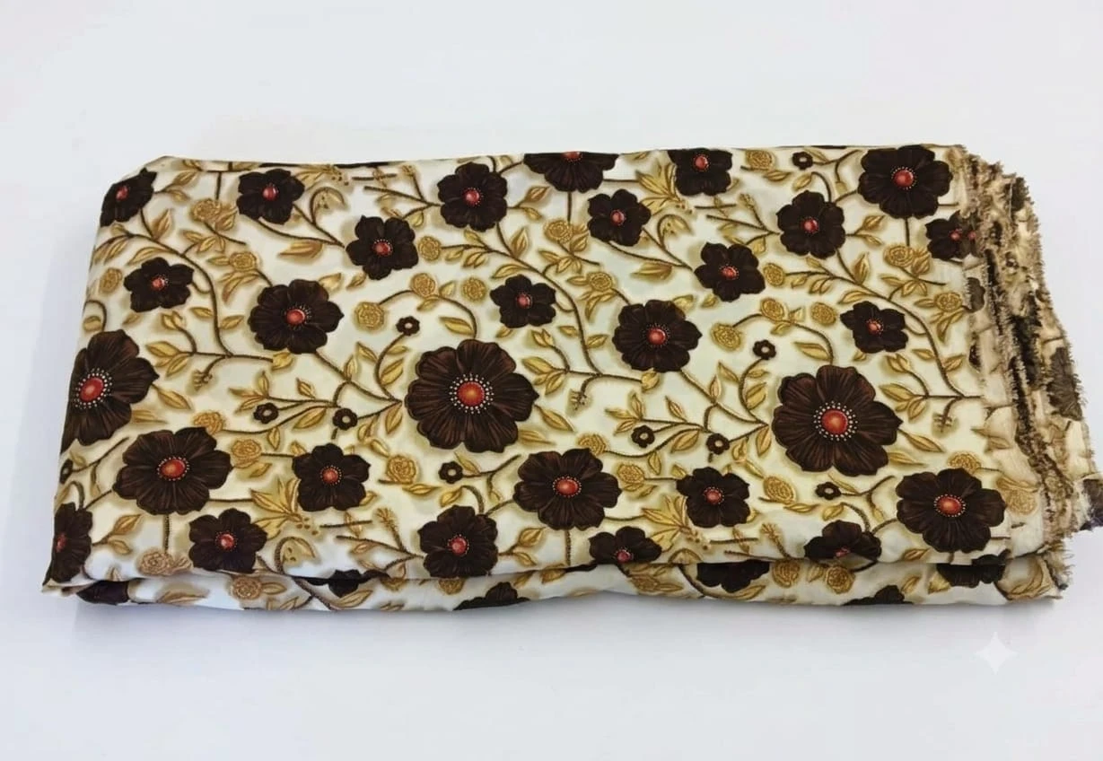 Butter Crepe Fabric (40-inch Pana)-  Multicolor (1 meter)