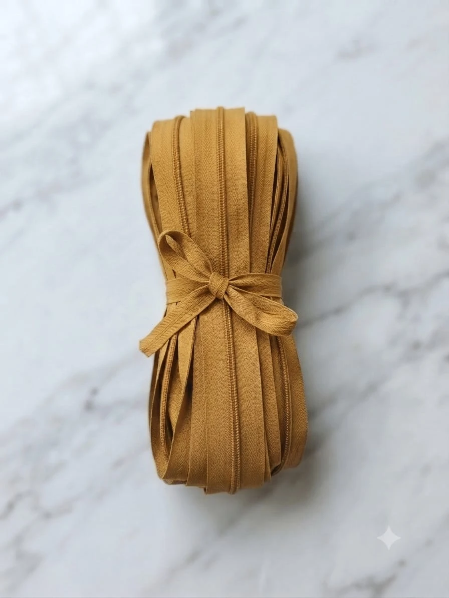 Zip (Chain-5 no.)- mustard yellow (pack of 5 meter)