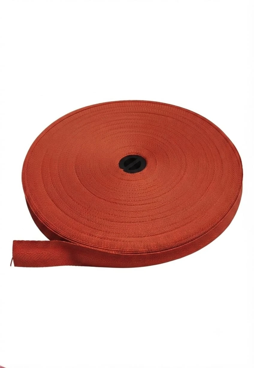Belt Roll (niwar strip- 1 inch)- deep coral red (1 roll)