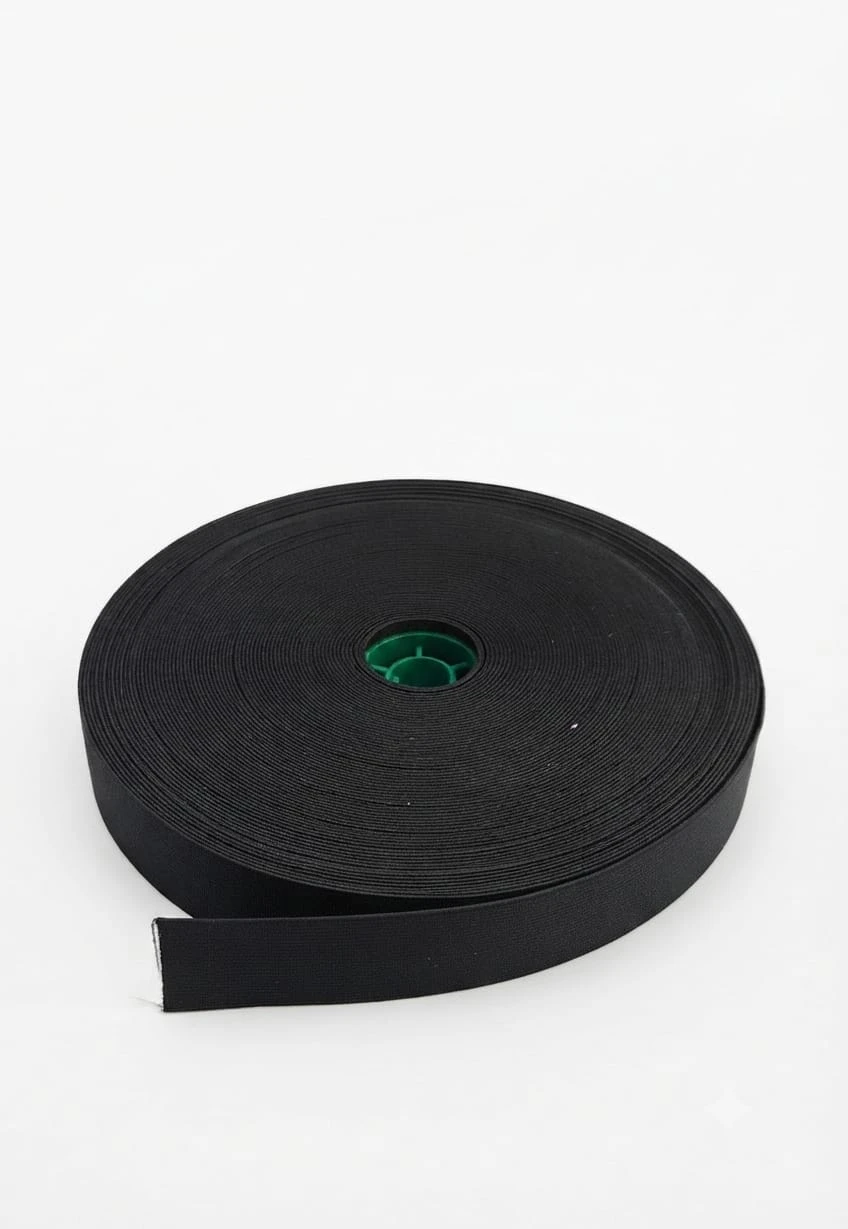 Elastic Roll (elastic band- 1 inch)-Black (1 Roll)