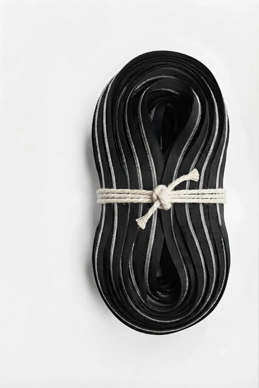 Zip (Chain-5 no.)- black & silver (pack of 5 meter)