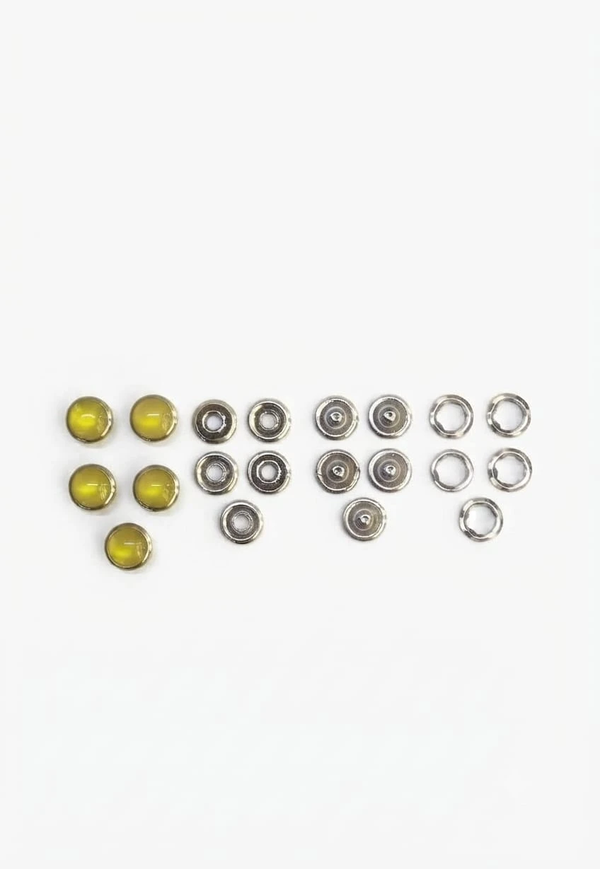 Button (snap button-medium)- Yellow (pack of 5 piece)