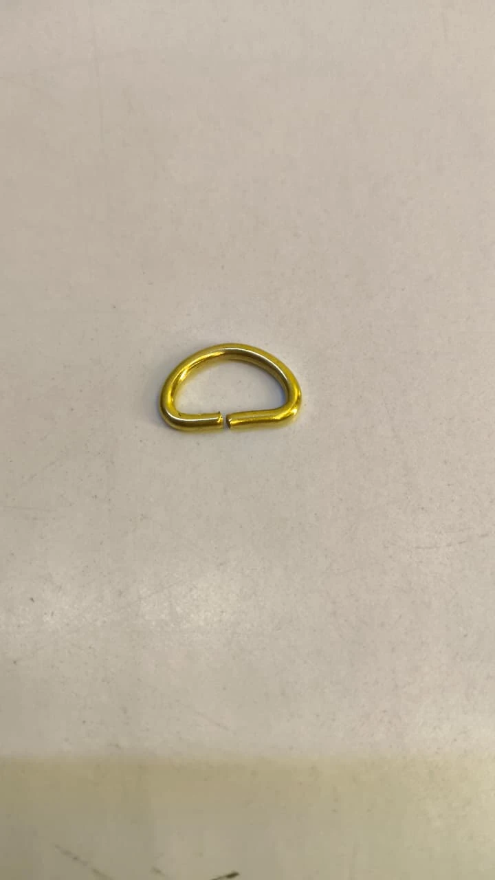 Belt Ring (D ring -0.5 inch)-golden (pack of 5 piece)