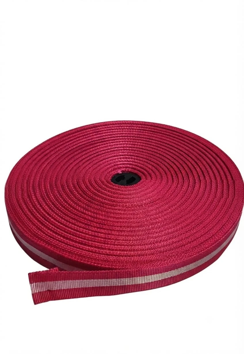 Belt Roll (niwar strip- 1 inch)- pink & white (1 Roll)
