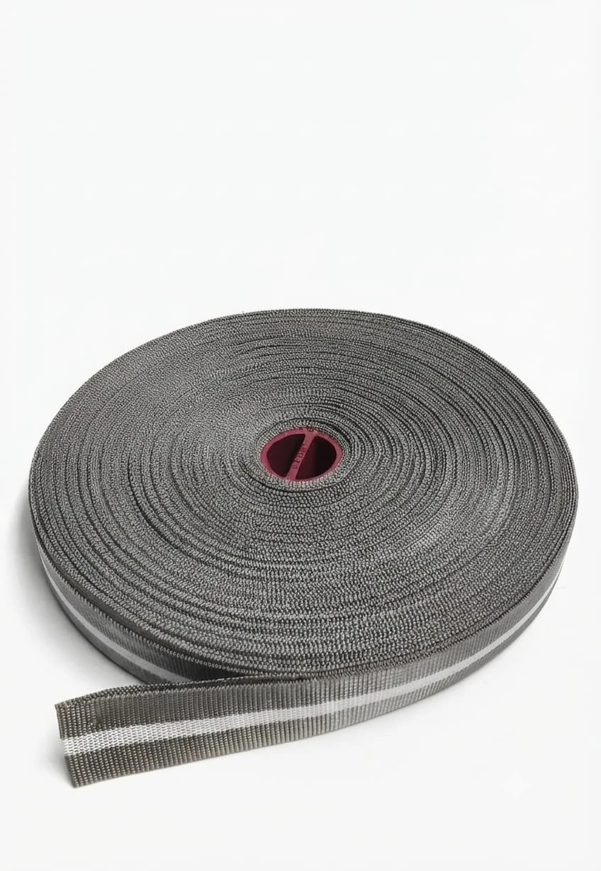 Belt Roll (niwar strip- 1 inch)-  grey & white (1 roll)