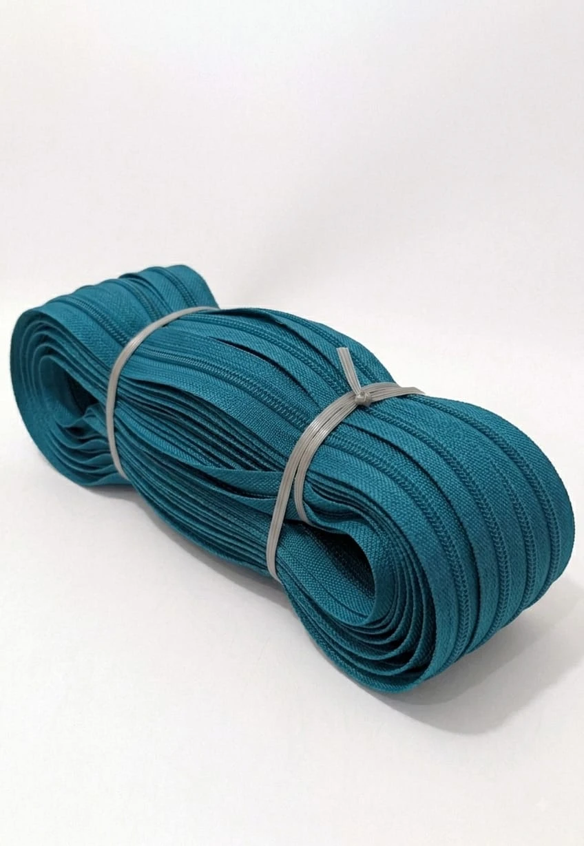 Zip (Chain-5 no.)-  teal blue (pack of 5 meter)
