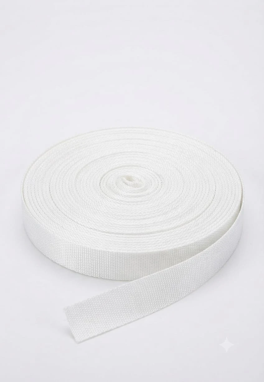 Belt Roll (niwar strip- 1 inch)- white (1 Roll)