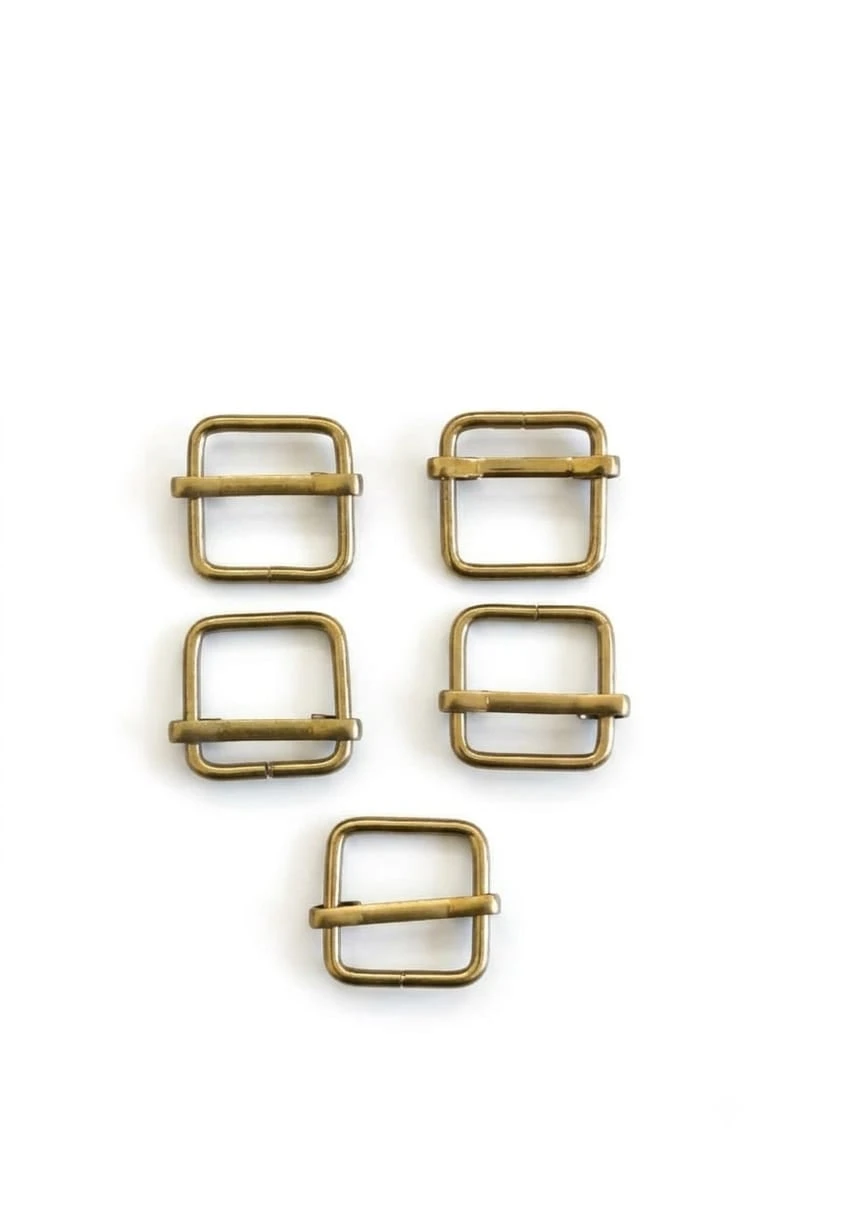 Adjuster (Belt/niwar strip adjuster- 0.5 inch)-golden (pack of 5 piece)